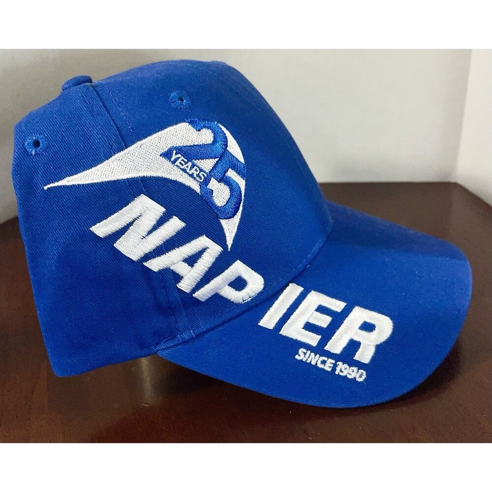 Napier Hat 25 Year Baseball Cap Blue And White Adjustable 100% Cotton